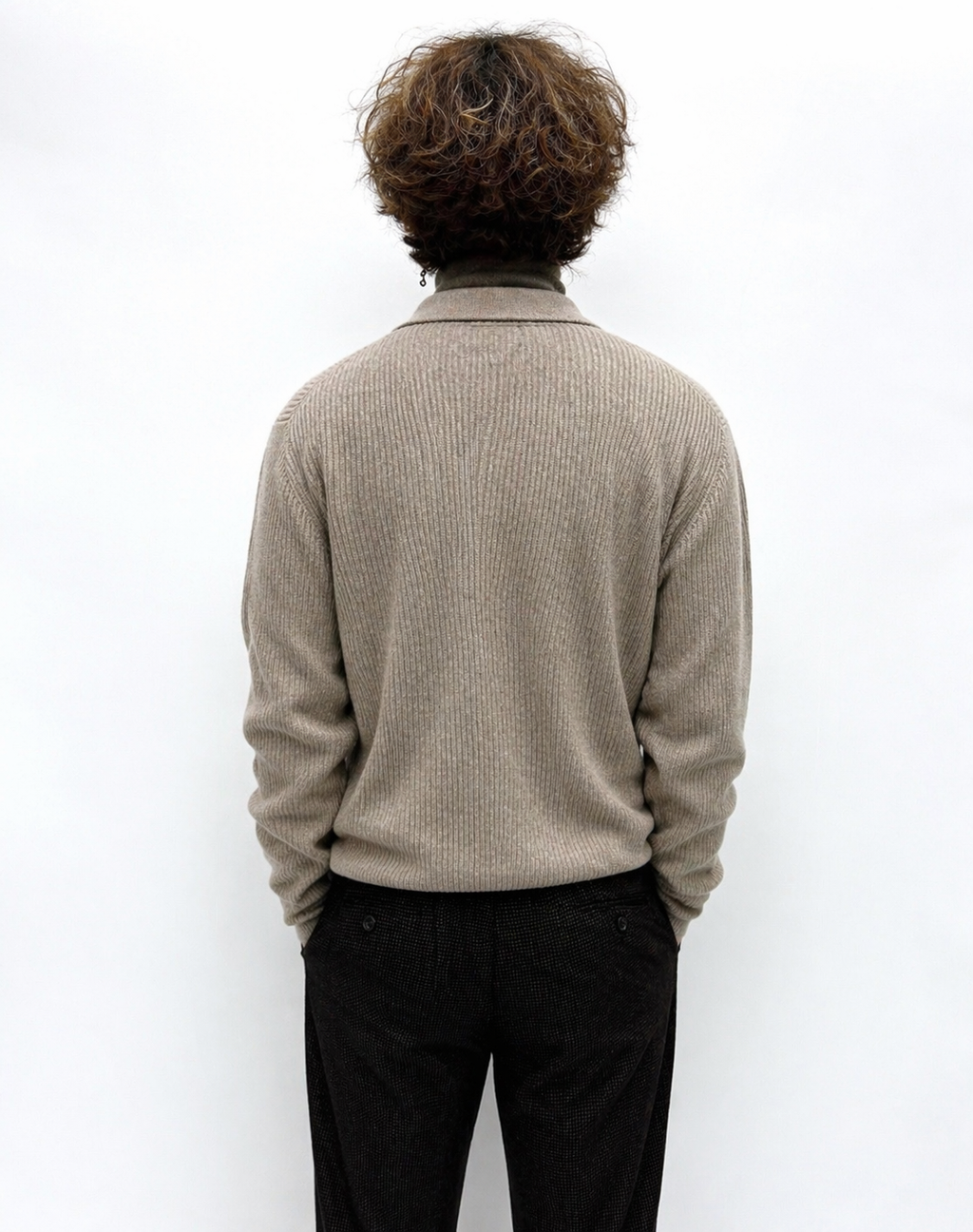 Cashmere Rib Polo Oatmeal