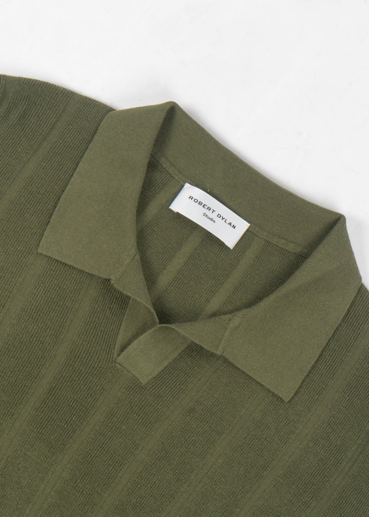 olive knit polo silk cashmere
