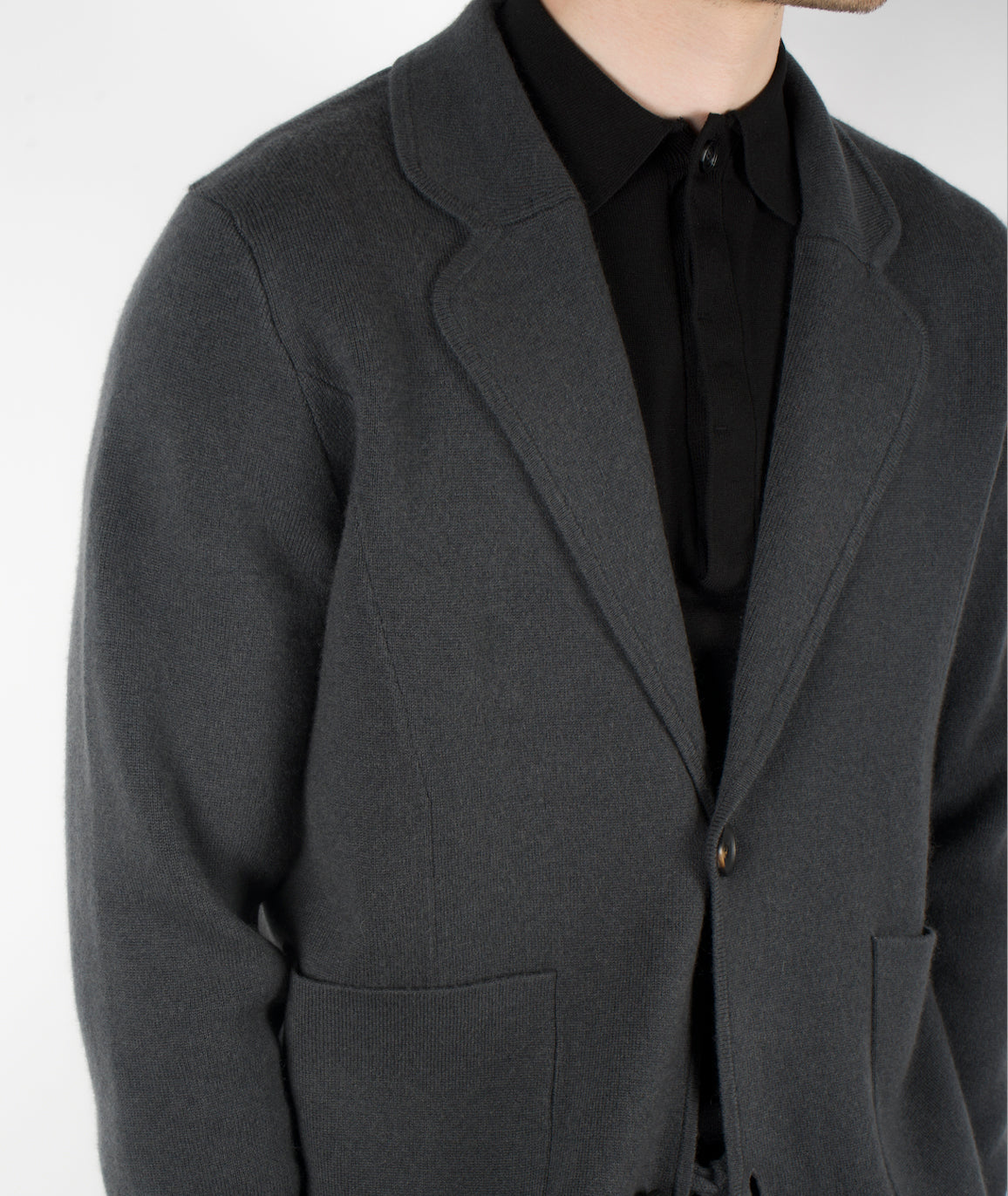 unstructured knit jacket men